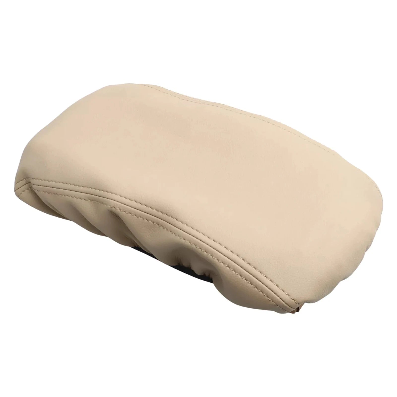 Center Console Lid Armrest Leather Cover Skin Waterproof Breathable Zpaxo Beige