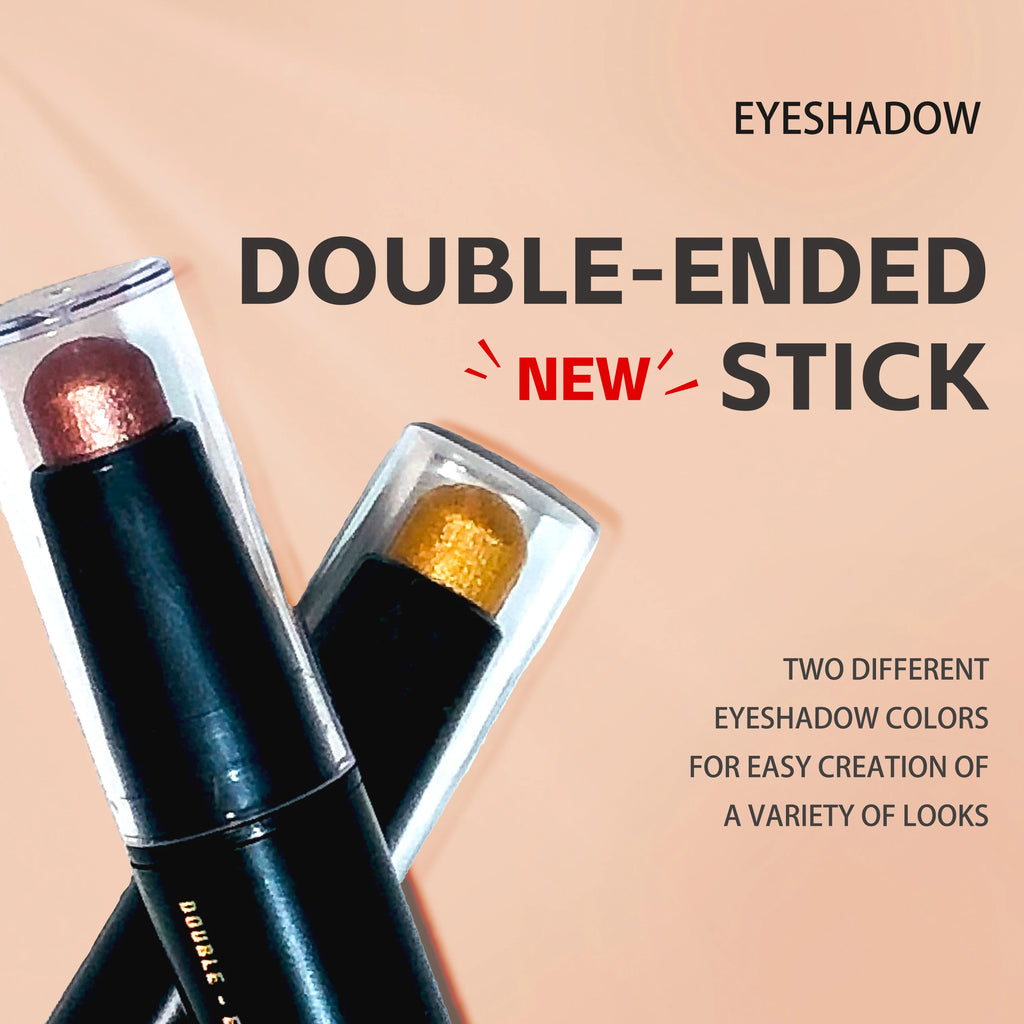 Waterproof Eyeshadow Stick (Dual-Ended) - Easy-to-Blend, Long-Lasting, Crease-Resistant Shimmer Eyeshadow Pencil Zpaxo