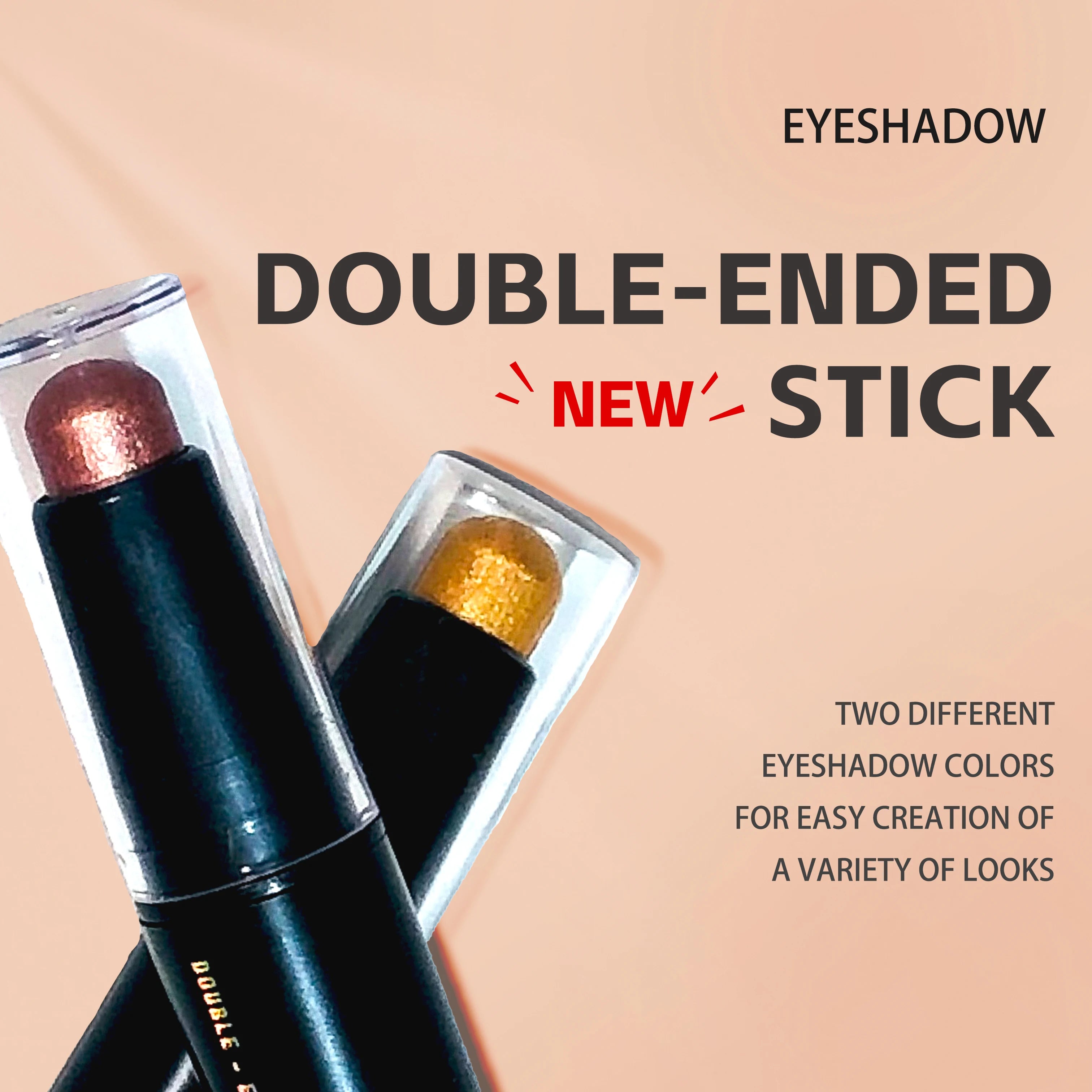 Waterproof Eyeshadow Stick (Dual-Ended) - Easy-to-Blend, Long-Lasting, Crease-Resistant Shimmer Eyeshadow Pencil Zpaxo
