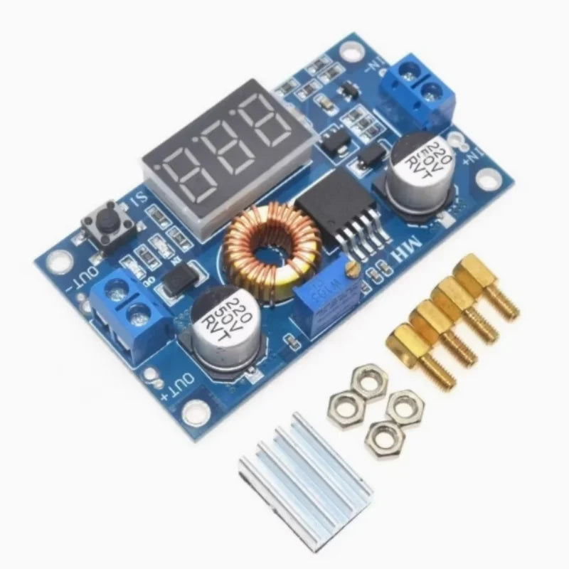 5A High-power 75W DC-DC Adjustable Voltage Regulator Module Voltmeter Zpaxo Default Title