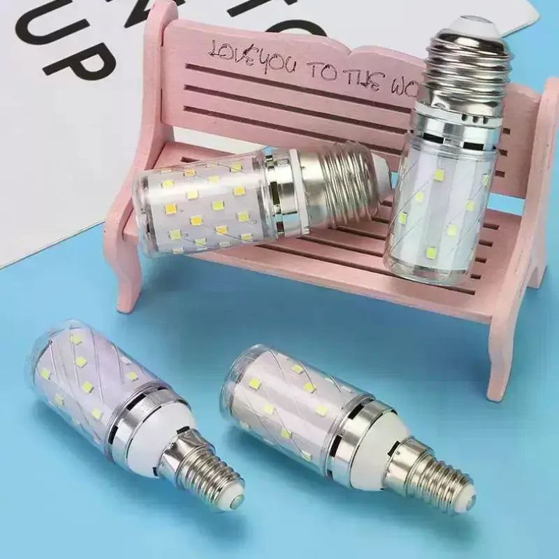 LED Corn Lamp 12W Strong Light 3000K 6000K E27 E14 Holder Home Zpaxo
