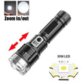 KDULIT 30W LED Flashlight – Type-C Rechargeable, Waterproof Torch