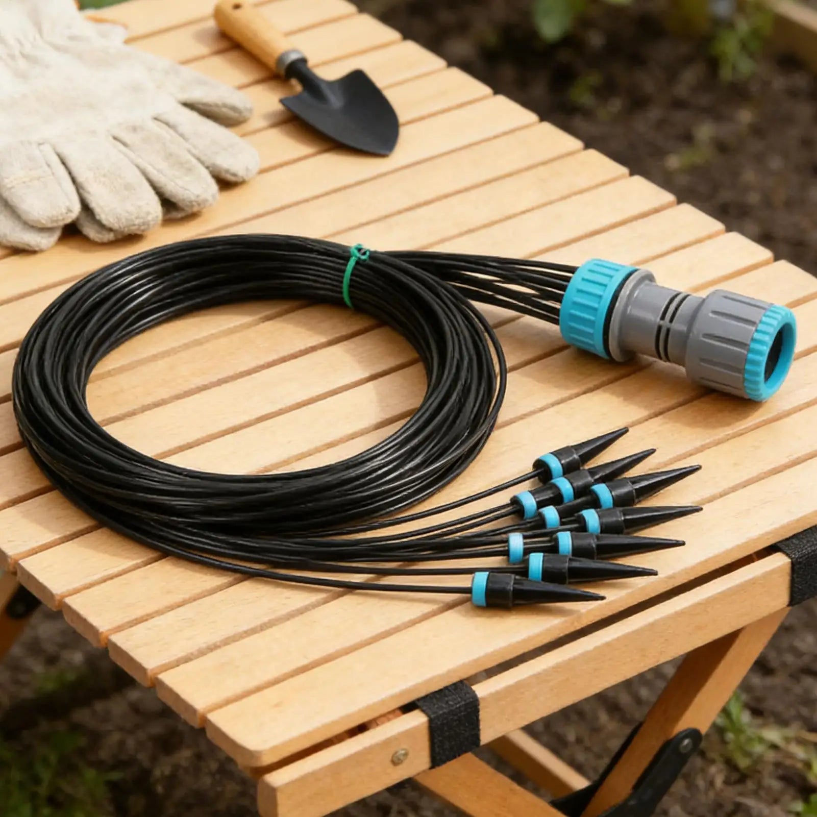 10 Head Drip Irrigation Automatic Watering System Quick Connect