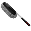 Retractable Handle Car Cleaning Mop Scratch-free Soft Bristle Duster Zpaxo Grey-