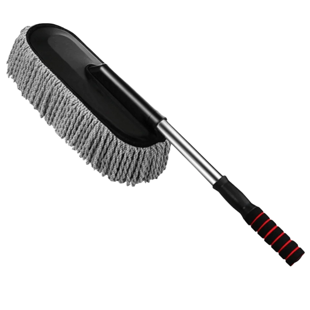 Retractable Handle Car Cleaning Mop Scratch-free Soft Bristle Duster Zpaxo Grey-