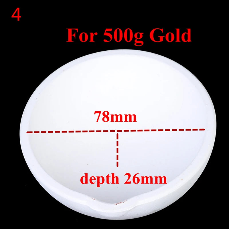 ▶1Pcs High Temperature Quartz Silica Melting Crucible for Gold Silver Jewelry Tool Zpaxo 500g