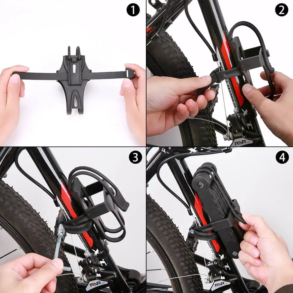 Toptrek Bicycle Lock Foldable Bike Lock MTB Road Fold Lock High Security Anti-Theft Scooter Electric E-Bike Bicycle Accessories Zpaxo