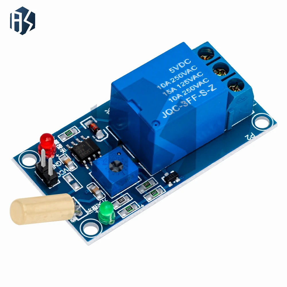 BAISHUN 5V 12v 1 Channel Output Tilt Slant Angle Sensor Relay Module Golden SW520D ball switch tilt sensor module For arduino Zpaxo