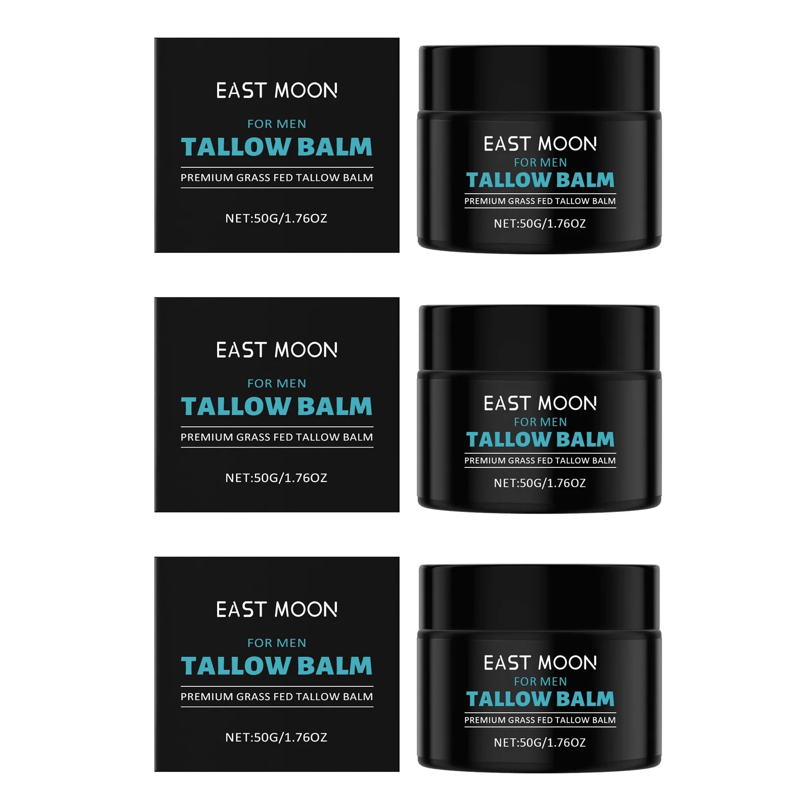 Men's Tallow Balm Anti-Wrinkle Firming Face Cream – 50g Men's Face Cream Zpaxo 3 x 50g Boxed