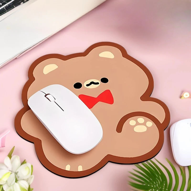 Cartoon Bear Mouse Pad Non-slip Desktop Mat Office Home Gaming