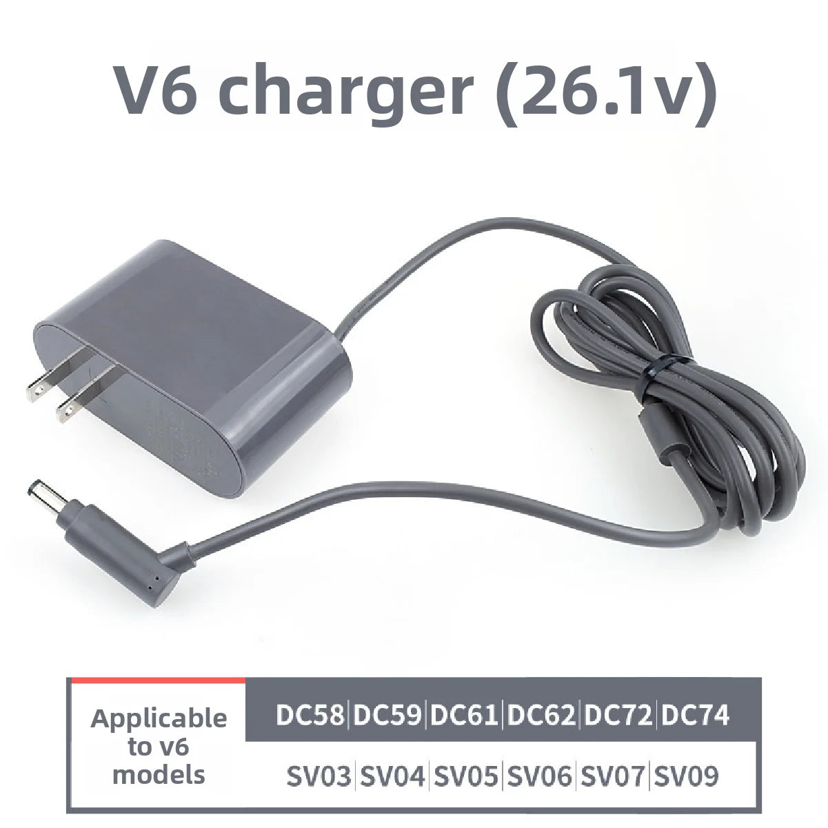 26.1V Charger for Dyson V6 V7 V8 Vacuum – UK EU US Plug Vacuum Charger Adapter Zpaxo
