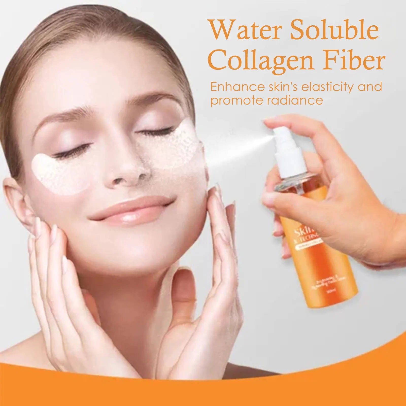 West&Month Water Soluble Collagen Egg Black Tech Spray Facial Skincare Wear Anti-Wrinkle Firming Removal Eye Bag Spray Zpaxo