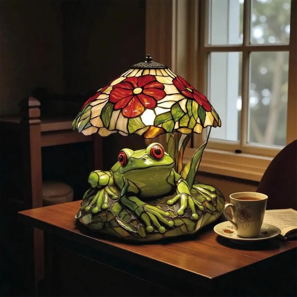 Table Lamp Frog LED Reading Light Frog Table Lamp for Nightstand Kitchen Dining Room Office Desk Counter NurseryHome Bedroom Zpaxo