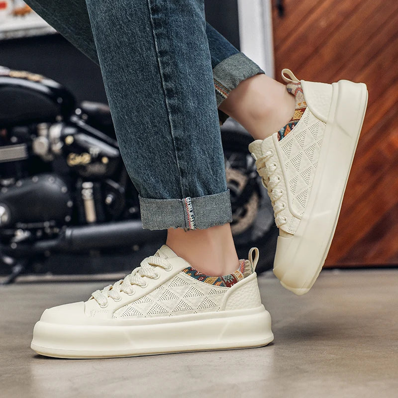 Men's Casual Sneakers Luxury Trainer Shoes Breathable Race Running