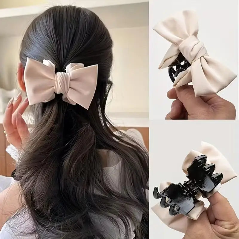 1/2pcs Women's Fashion Bow Hairpin – Elegant Grab Clip, Hair Accessory for Stylish Updos & Half-Up Zpaxo