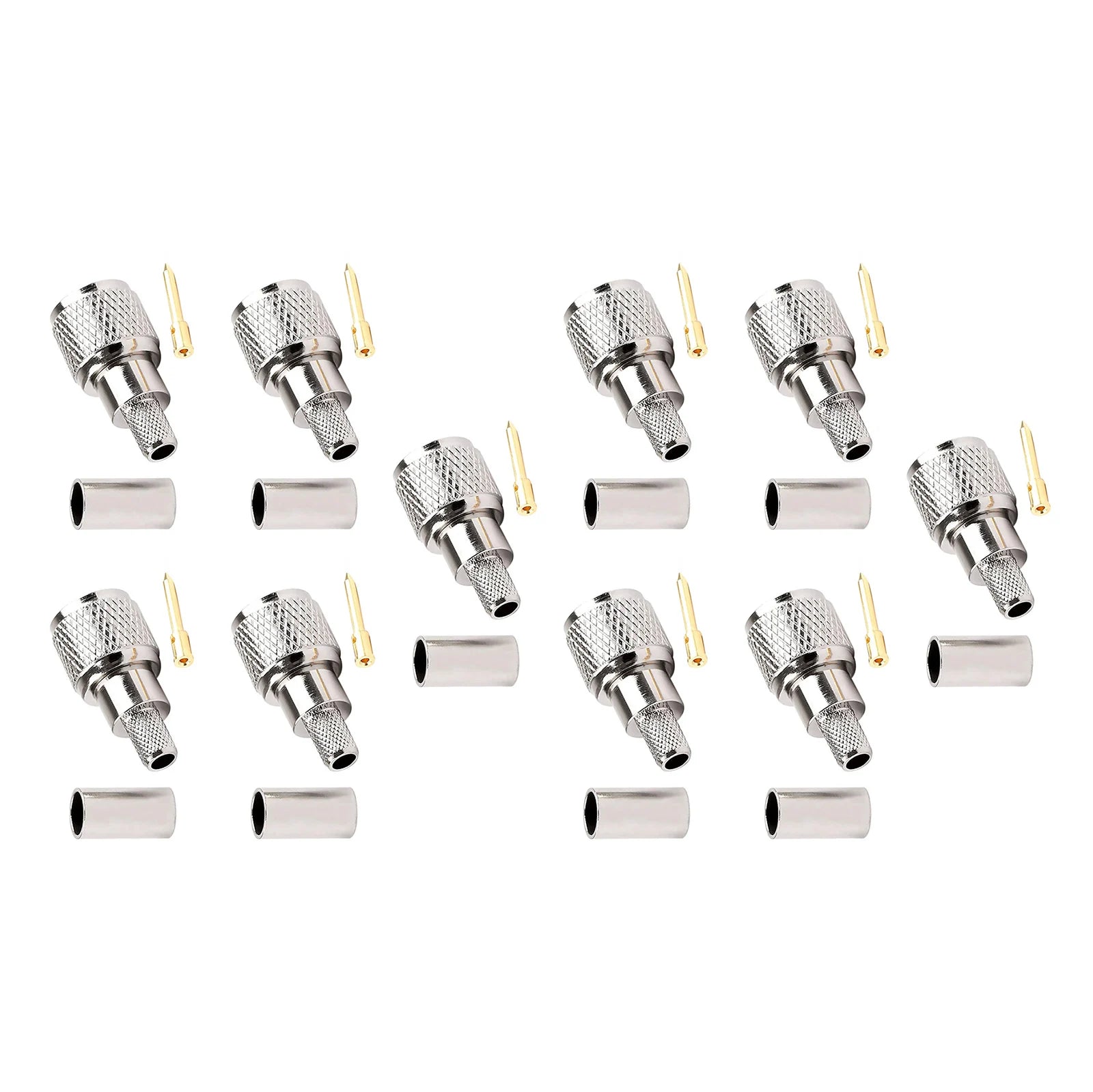 Mini-UHF Male Crimps Connector Antenna Adapter 50 Ohm Motorola Radio