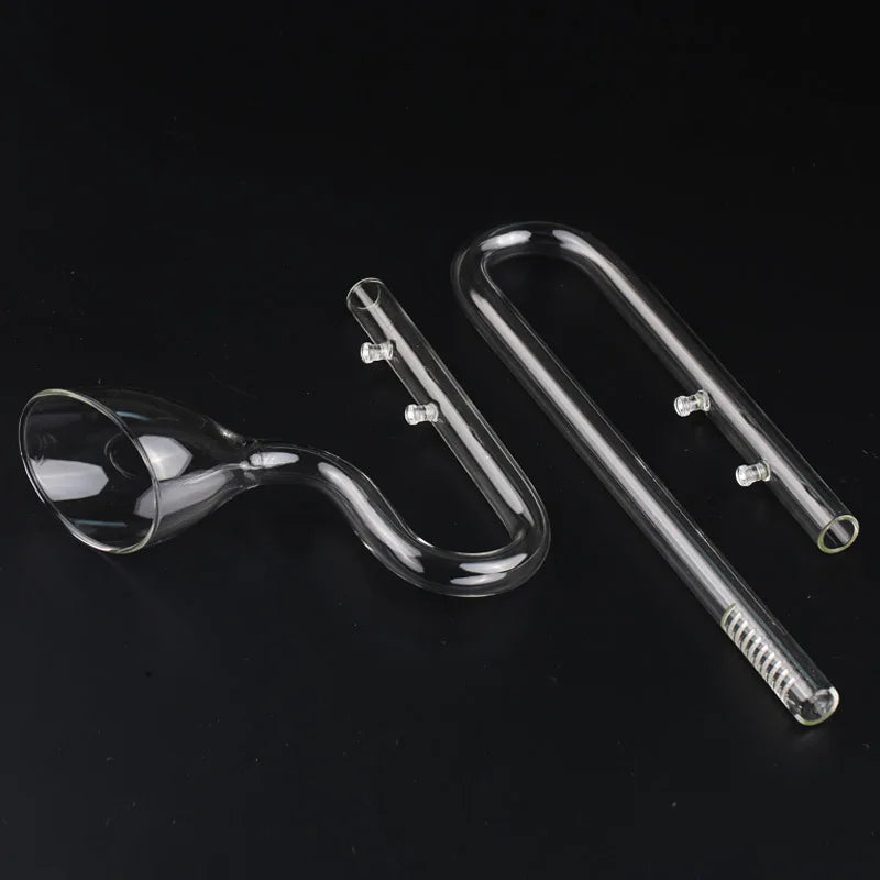 Borosilicate Glass Lily Pipe Inflow Outflow Fish Tank Water Surface