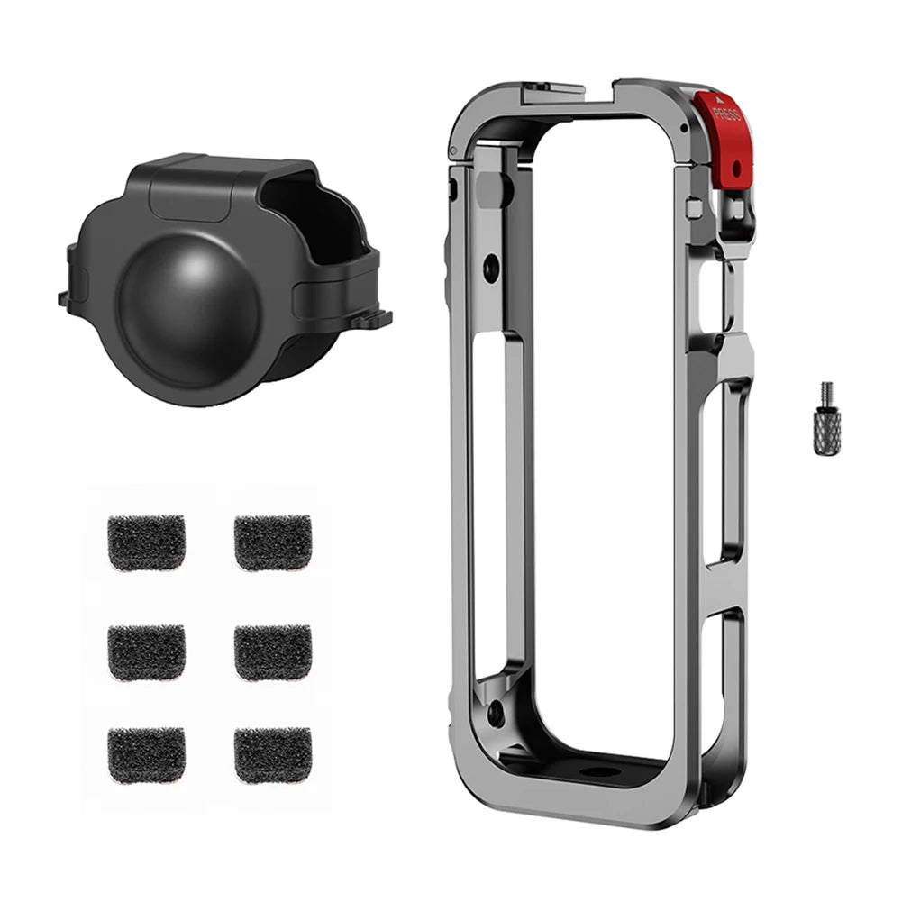 Aluminum Alloy Protective Case Camera Lens Protector Anti-scrach Camera All-round Protection Cover Dustproof for Insta360 X5 Zpaxo