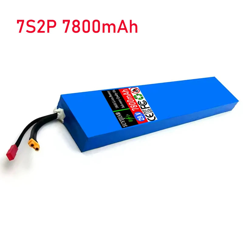 100% Original New Scooter Battery 7S2P 25.2V 7800mAh Lithium-ion Rechargeable Battery 18650 Battery Pack Lithium with Charger Zpaxo