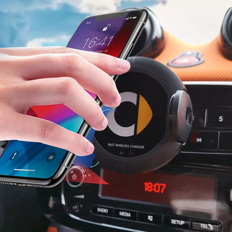 Auto-Clamping Qi Wireless Car Mount – Mercedes Smart 453 & 451