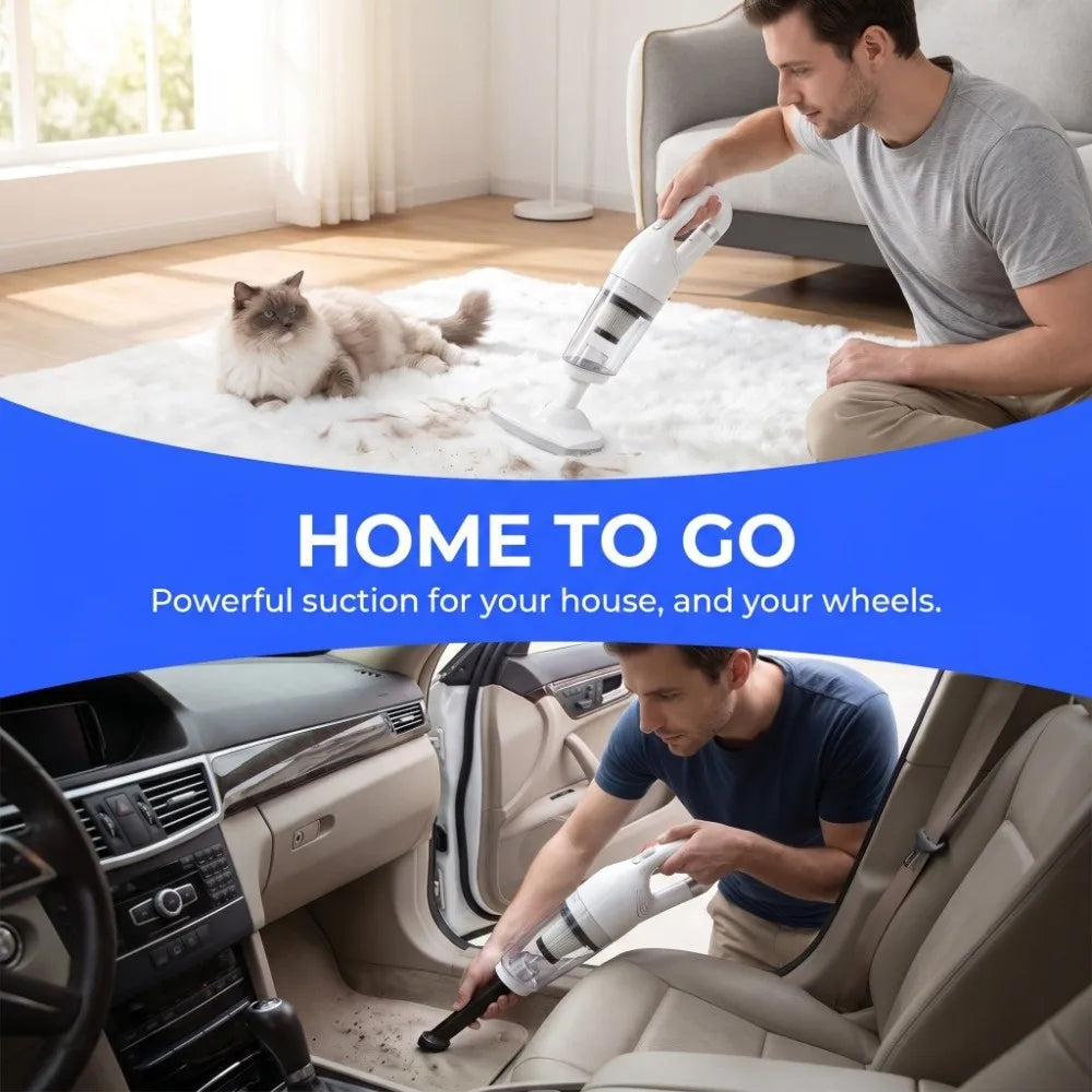 Large Suction Handheld Vacuum Cleaner Dual Use Power Pet Hair Zpaxo