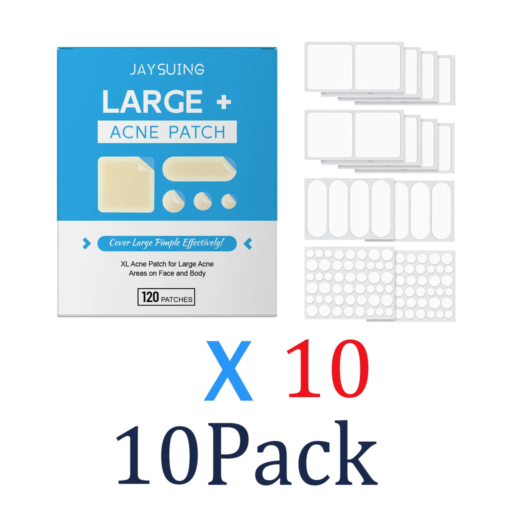 Acne Patches 120 Pcs Allantoin Salicylic Acid Hydrocolloid Multi Shape Pimple Patches for Face Blackhead Care Skin Elasticity Zpaxo 10 Pack
