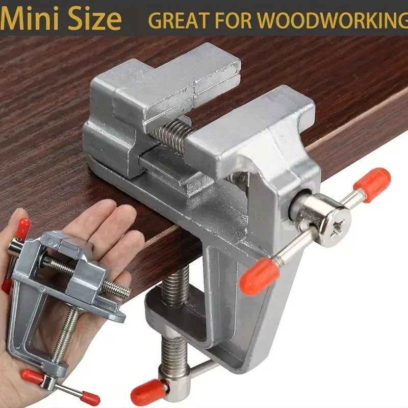 Sturdy Mini Aluminum Bench Vise Adjustable Table Clamp Crafting