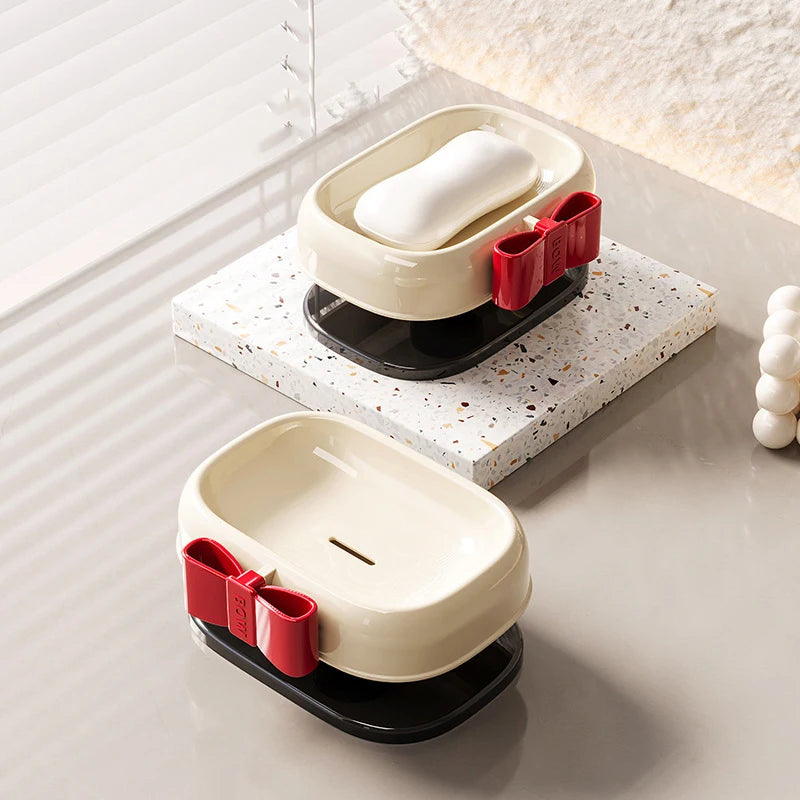 Portable Leakproof Soap Dish Lid Draining Layer Travel Bar Holder Zpaxo