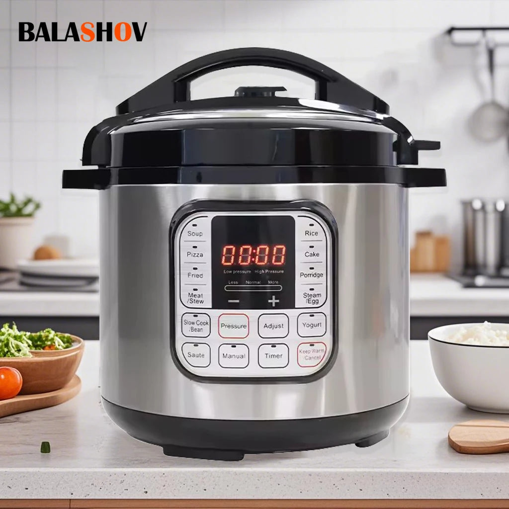 5L Electric Pressure Cooker Stainless steel Smart Multicooker for Kitchen Slow Cooker Rice Cooker Steam Pot Food Warmer 220V Zpaxo
