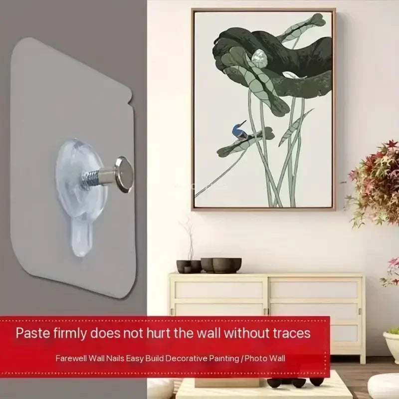 10/20 Pack Strong Adhesive Hooks Picture Frame Poster No Drilling Hooks Waterproof Kitchen Bathroom Accessories Screw Hooks Zpaxo
