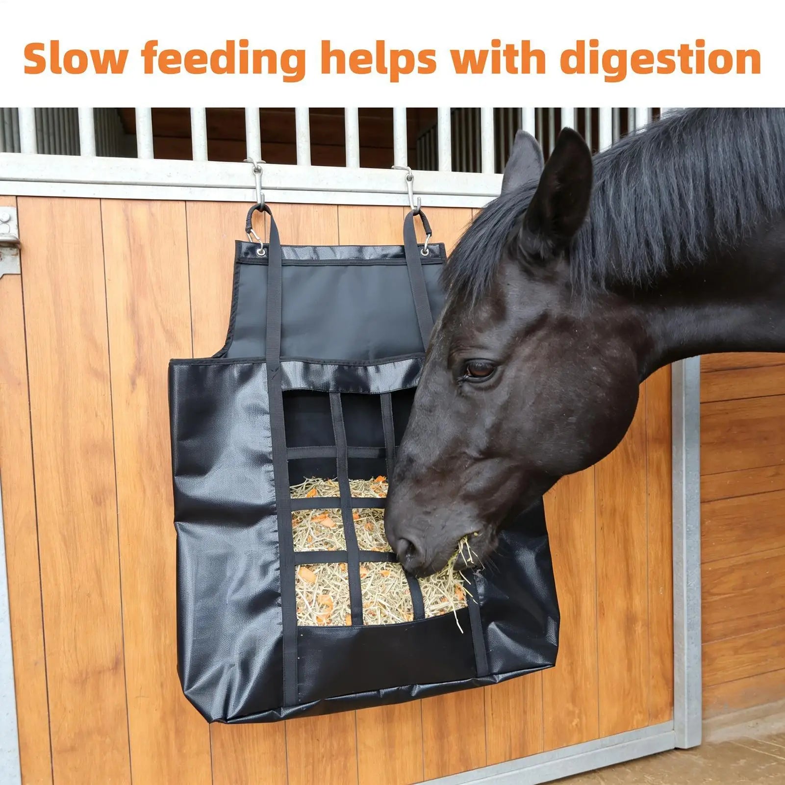 Horse Hay Net Breathable Large Capacity Easy Fill Heavy Duty Slow