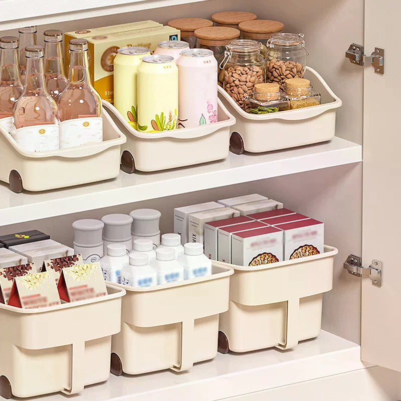 Kitchen Closet Organizer Kitchen Sundries Storage Case With Wheels Seasoning Bottle Jar Storage Container Zpaxo