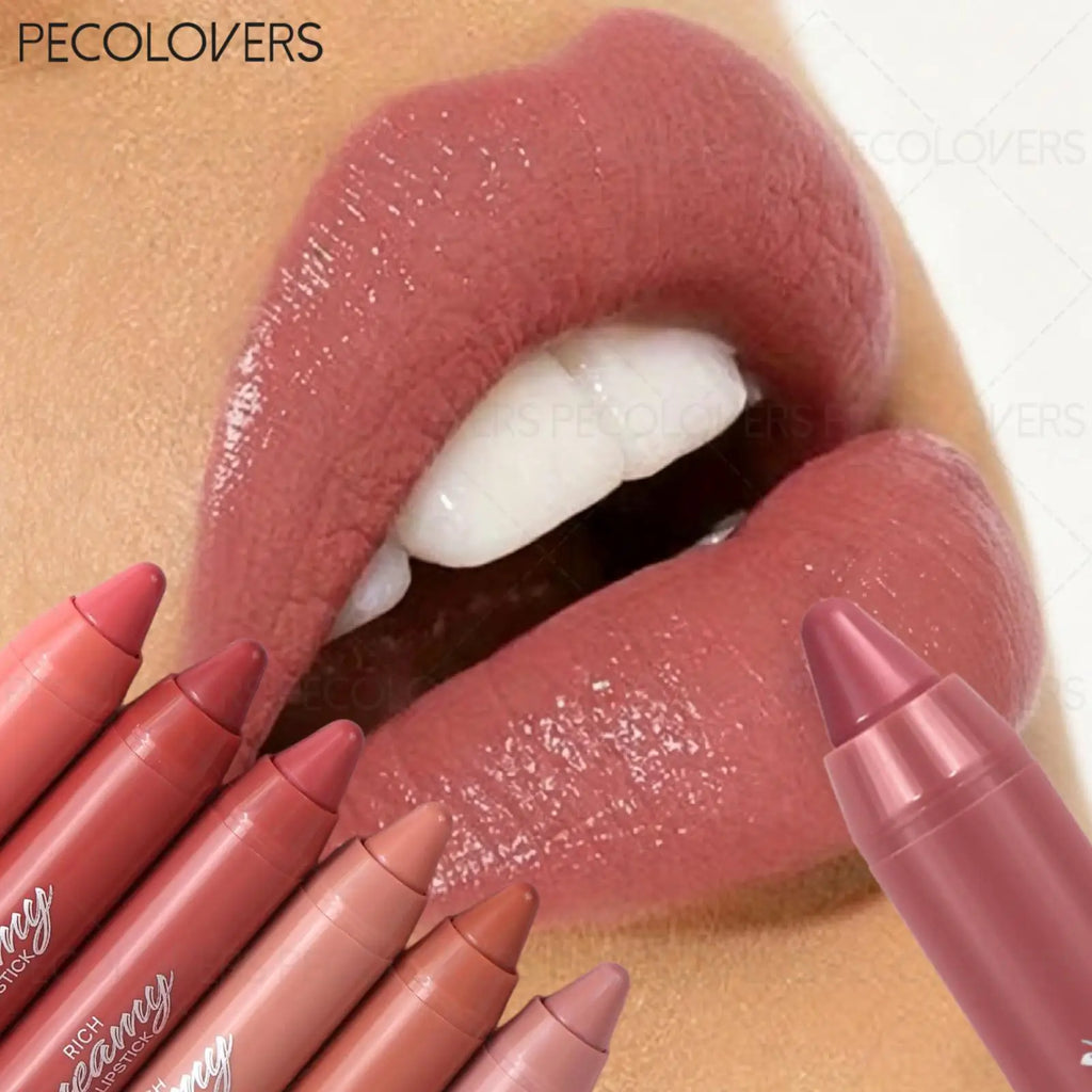1PC Moisturizing Lip Lipstick Nude Brighten Sexy Red Lip Gloss Water Light Solid Glass,Non-Stick of Cup,Long-lasting Waterproof Zpaxo