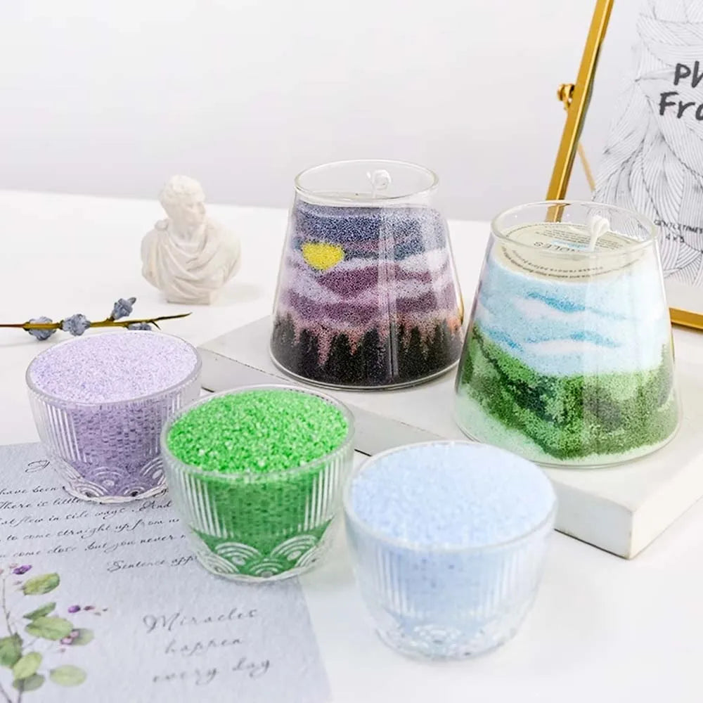10-Color Pearl Sand Wax Particles – Ice Flower Candle Making Kit Candle Making Wax Zpaxo