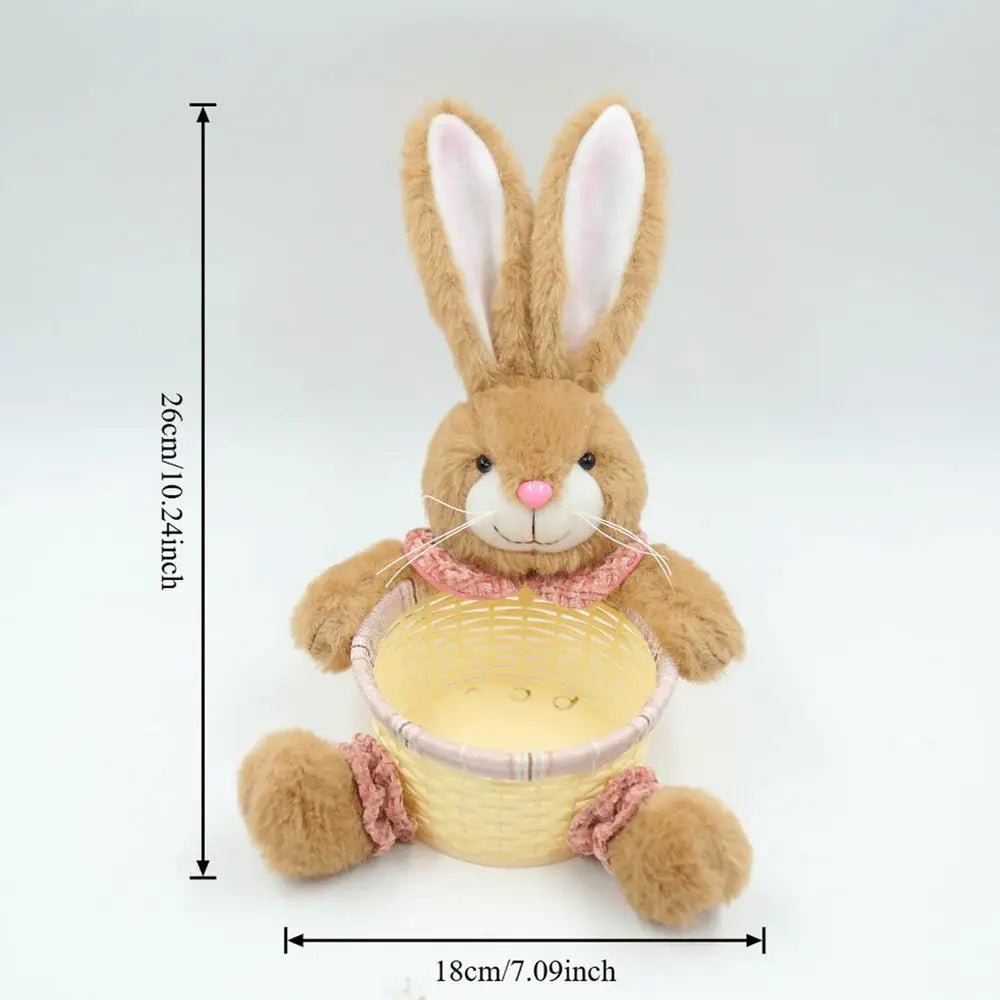Easter Bunny Basket Rabbits Shape Container Cute Food Snacks Candy