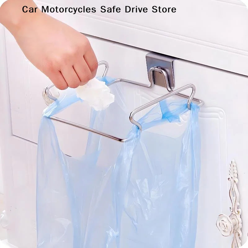 CMKitchen Trash Rack Cabinet Door Garbage Bags Holder Stainless Steel