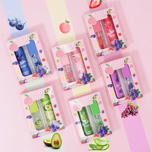 2-Pack Day and Night Set Light and Moisturizing Lip Balm Lip Gloss Moisturizing Hydrating Moisturizing Anti-Dry Crack Dry Skin Zpaxo