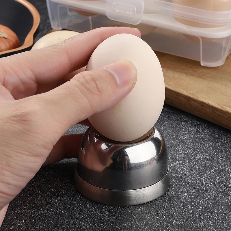 Puncher Plastic Base Manual Boiled Egg Stainless Steel Egg Needle Egg Puncher Anti-explosion Hole Puncher Kitchen Gadget Egg Zpaxo
