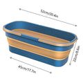 Folding Bucket Mop Portable Collapsible Wheel Multifunctional Basin
