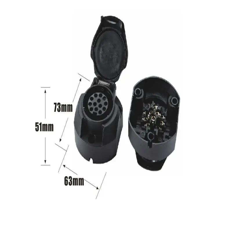 13-Pin Euro Trailer Socket Adapter | 12V Tow Bar Plug