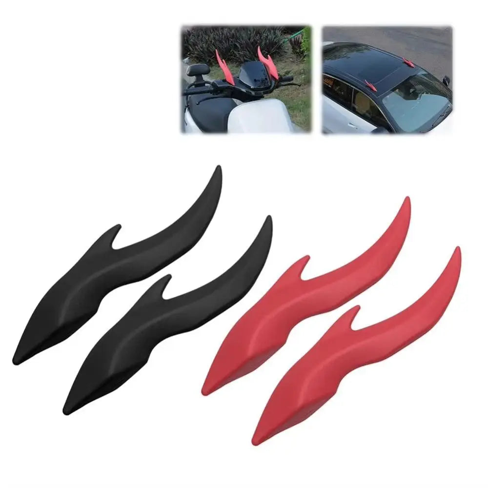 3D Stereo Dragon Horn Sticker Self-Adhesive Car Roof Decoration Universal Elasticity Silicone Fit Auto Ornaments Zpaxo