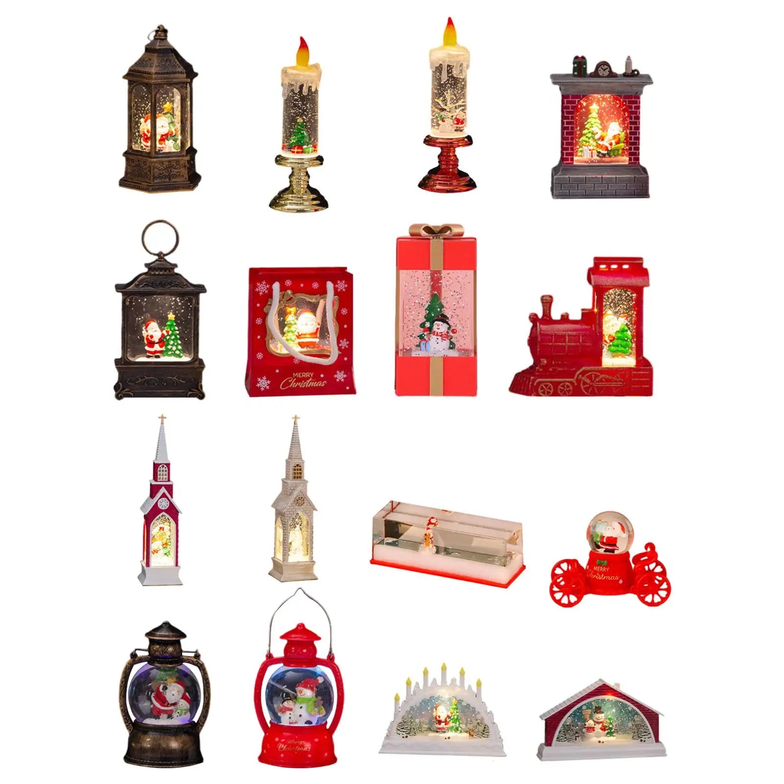 Lighted Christmas Decoration Ornament Miniature Xmas Dining Table Zpaxo