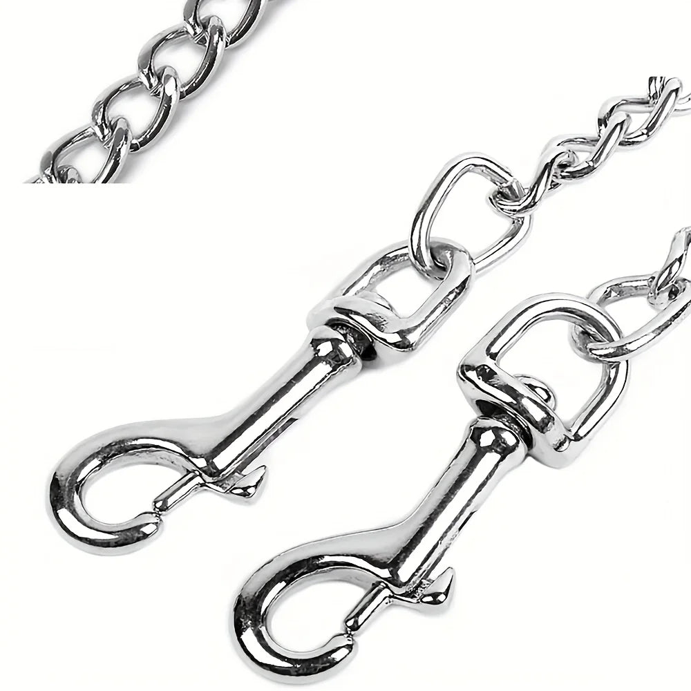 2 Dogs Leash Heavy Duty Stainless Steel Double Dog Coupler Twin Lead Zpaxo