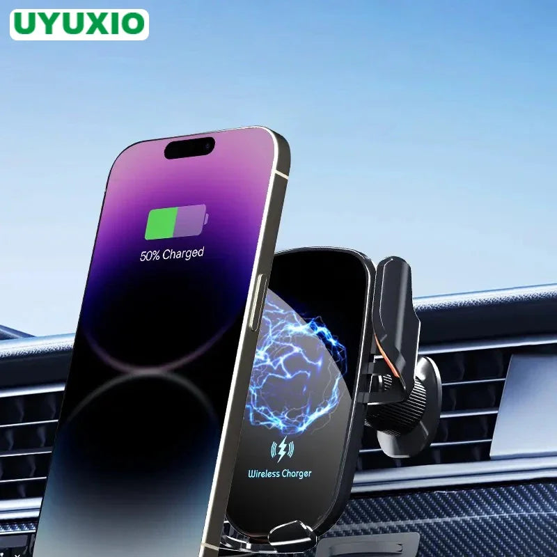 UYUXIO Wireless Car Charger Air Vent Fast Charging Phone Holder