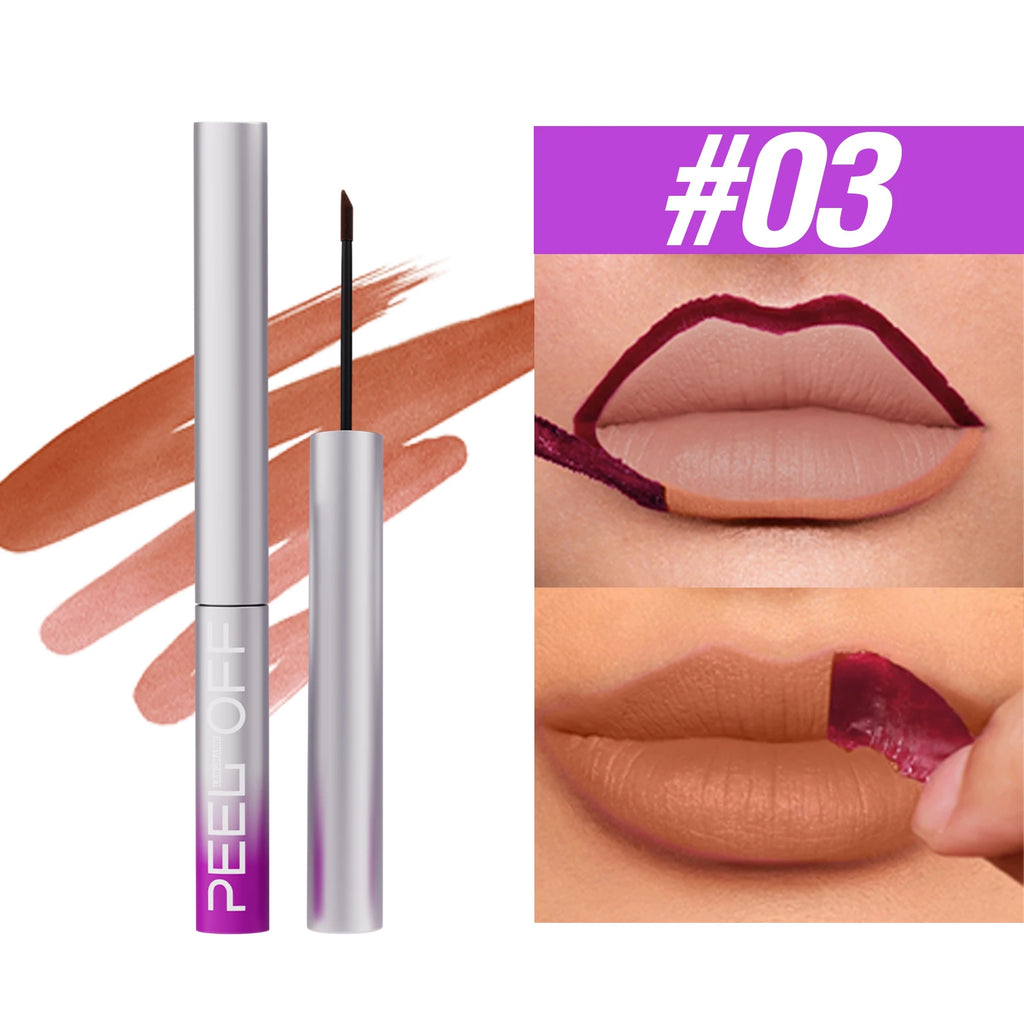 Waterproof Tear Off Lip Gloss Long-lasting Matte Not Easily Smudged