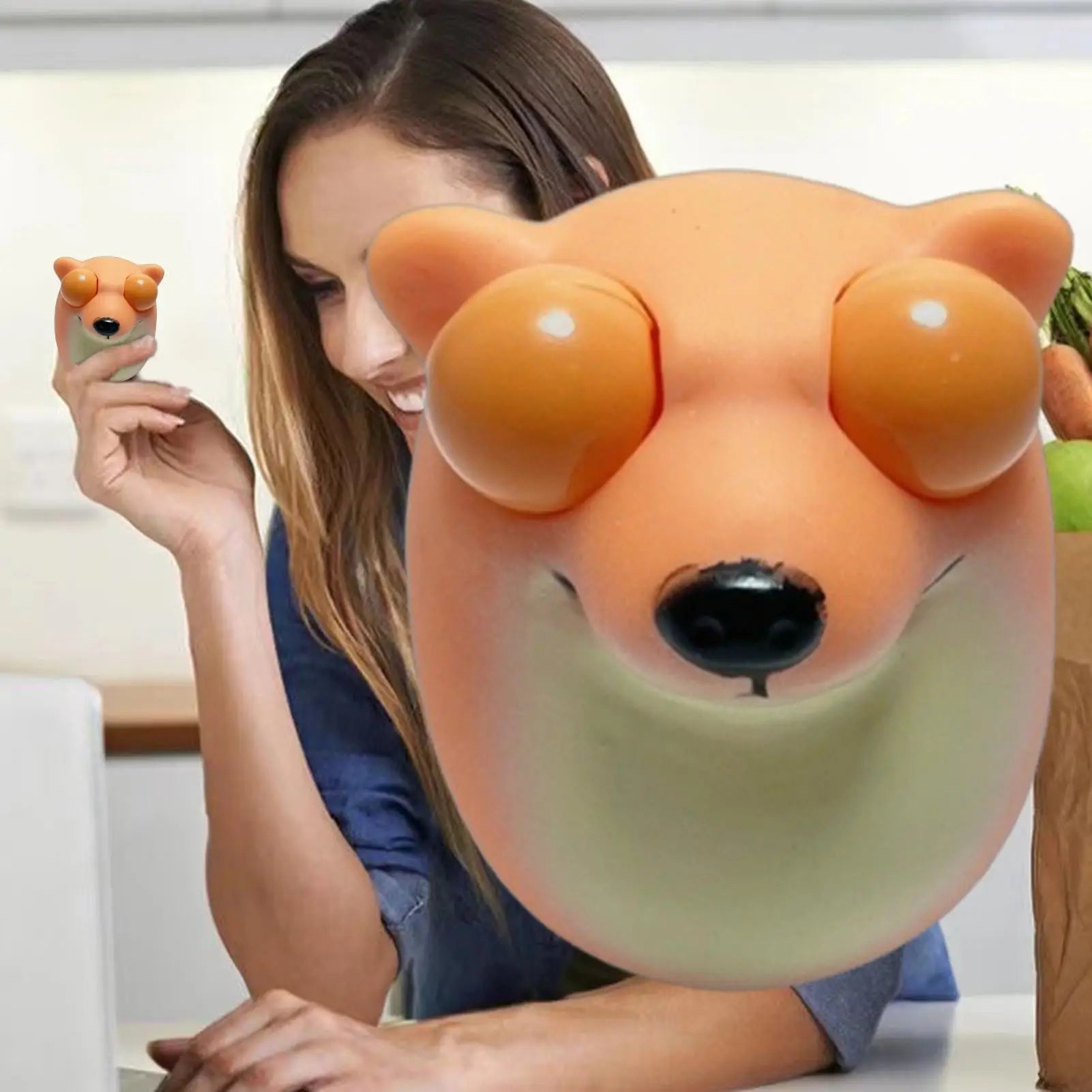 Squeeze Toys For Kids Cute Animal Eye-Popping Squeeze Model For Kid Party Favor Ultra-Soft Prank Pinch Toys For Children Teens Zpaxo
