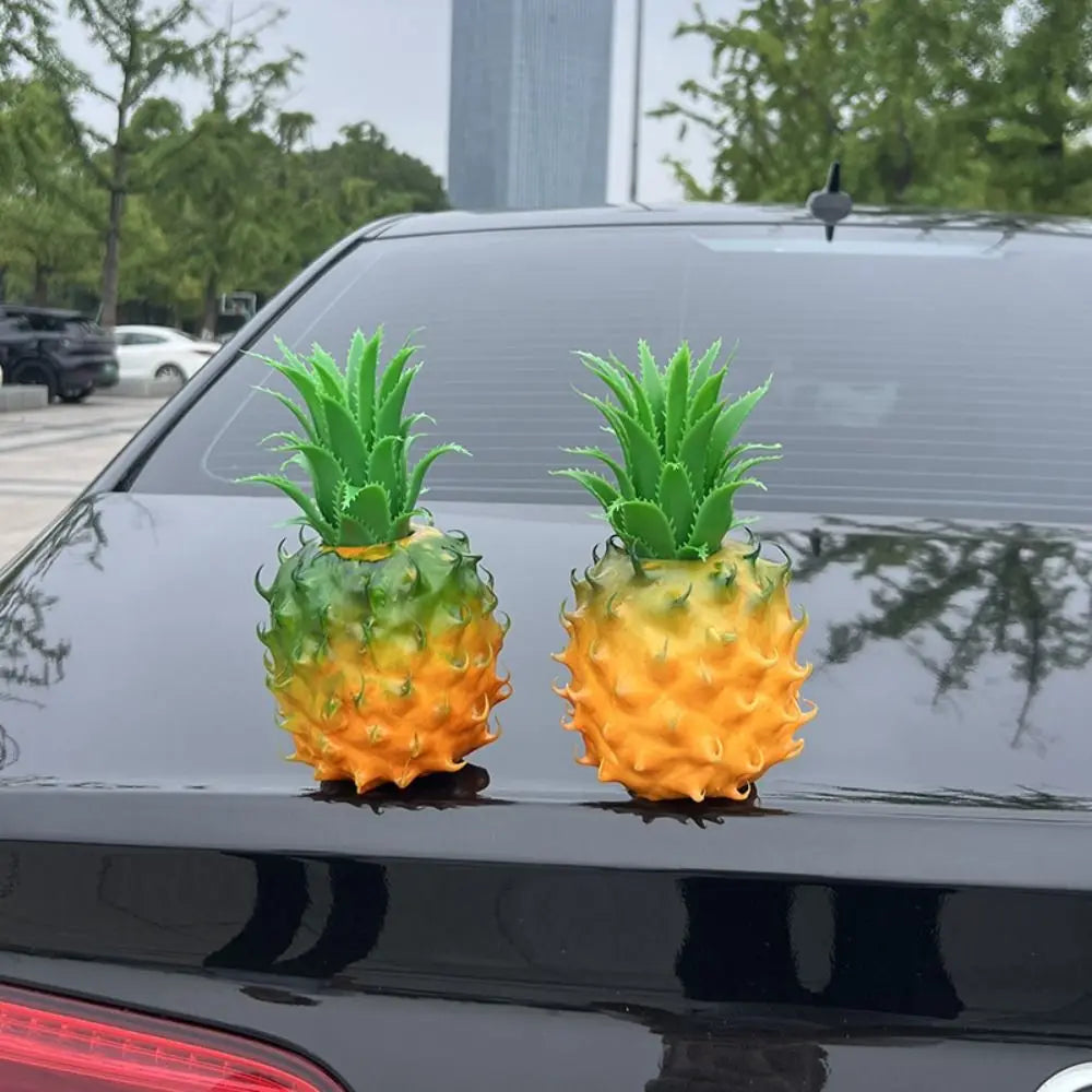 Unique Pineapple Car Trunk Decor Decoration Three-dimensional 3D Zpaxo