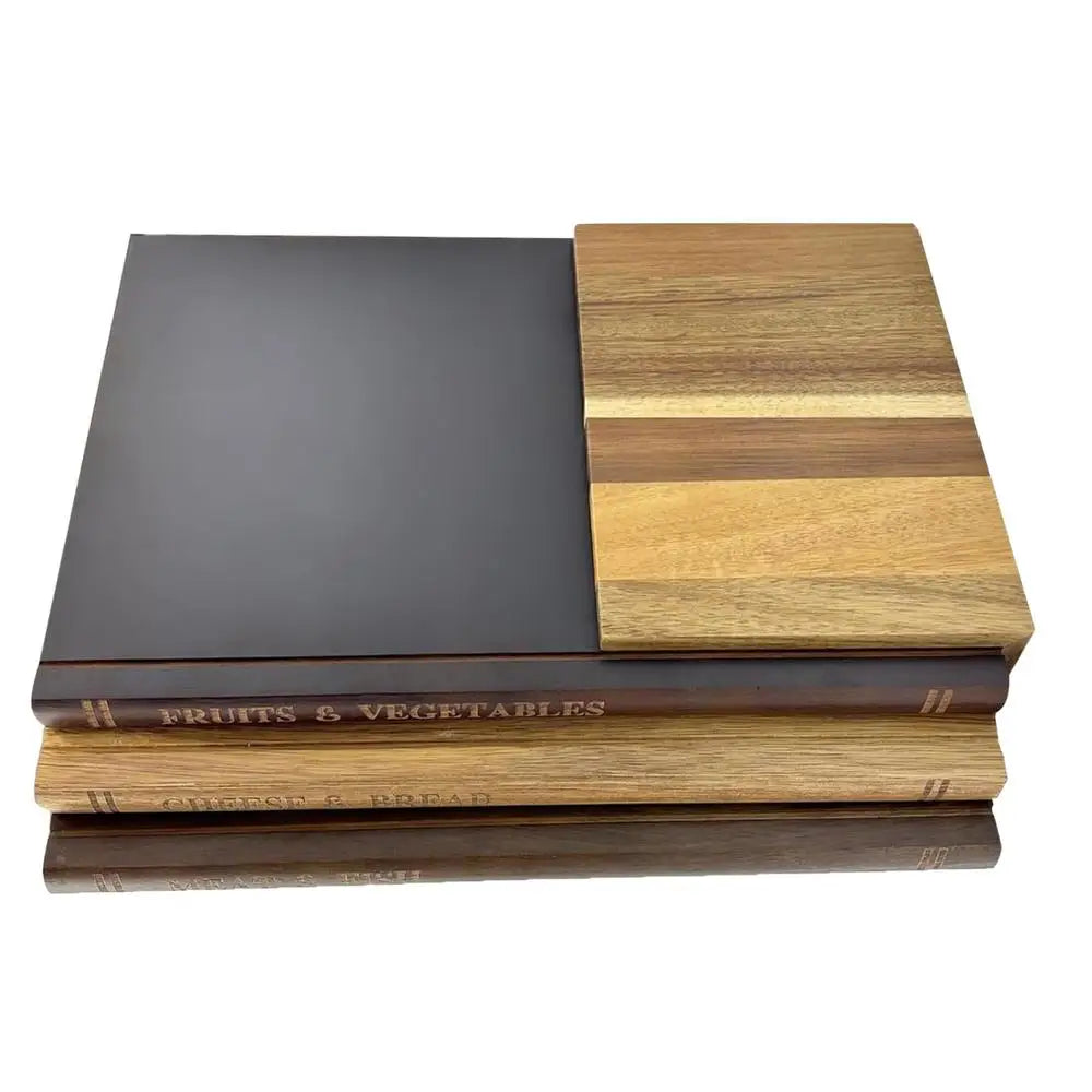 Cutting Boards for Kitchen 3 Pieces Book Shaped Thickened Supplies Chopping Boards for Kitchen for Cheese Meat Vegetables Home Zpaxo A China Mainland