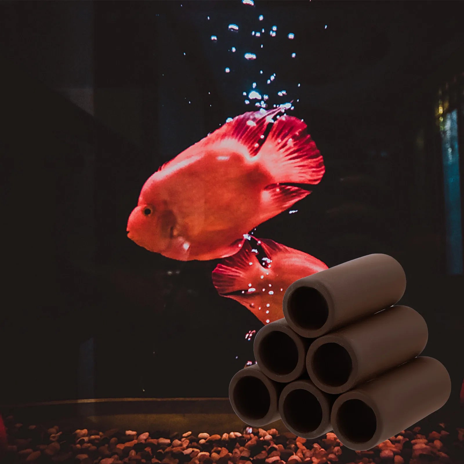 Fish Tank Ceramic Cave Shelter Tube Aquarium Decoration Shrimp