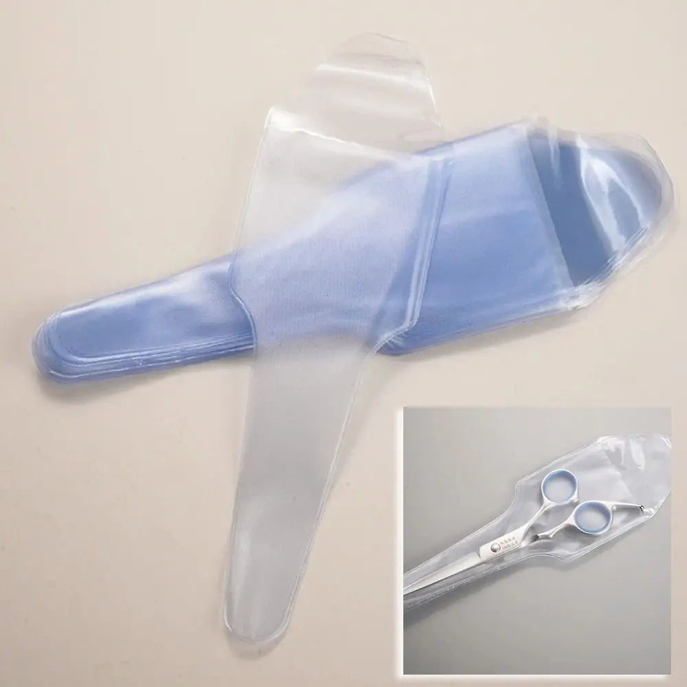 10pcs Single-sided Hair Scissors Sleeves PVC Waterproof Disposable Scissors Bag Sharpening Tool Protection Tool Protection Zpaxo